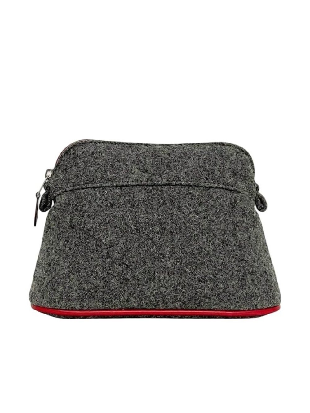 Hermes Pouch Bolide 20 Mini Gray Case Wool - Picture 1 of 9